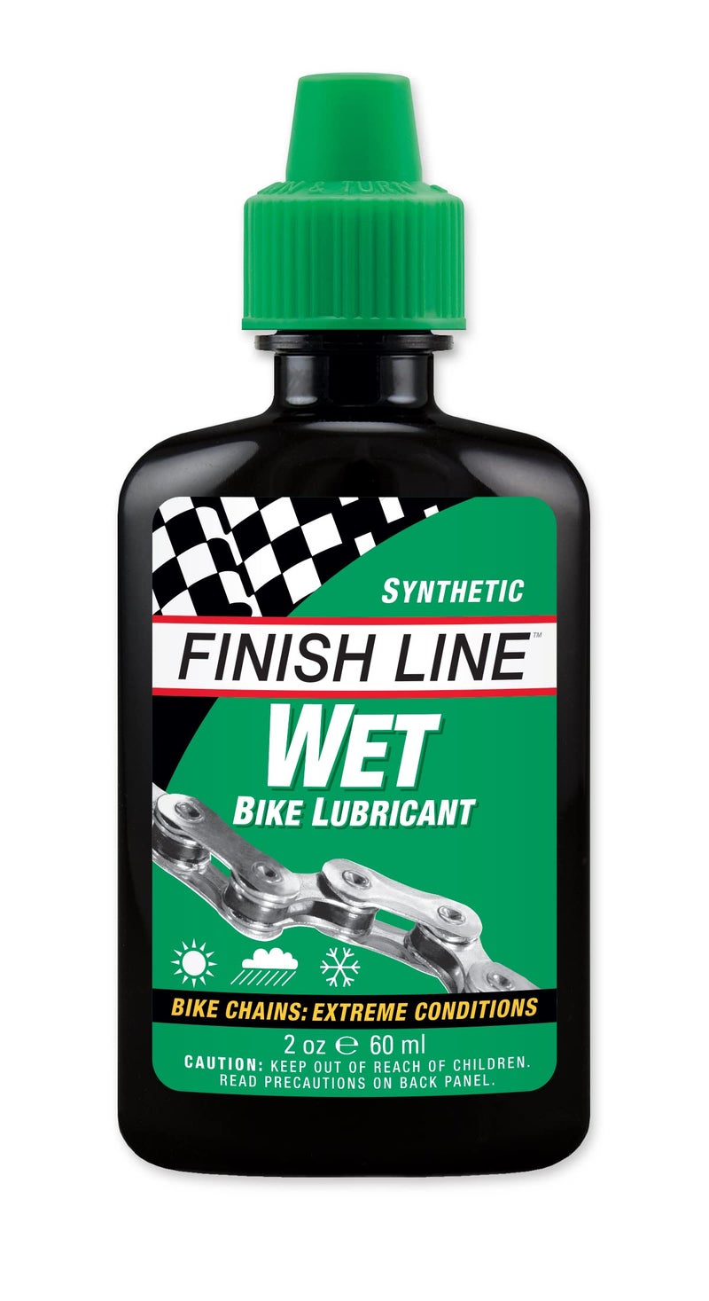 Finish Line Wet Bicycle Chain Lube â€“ Long-Lasting Wet Style Lubricant for Road, Mountain, and Gravel Bikes â€“ Reduces Friction and Repels Water â€“ 2oz Drip Bottle - Image 1
